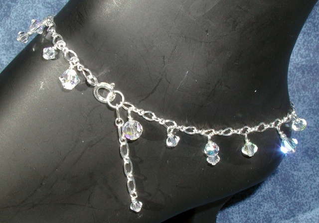 Crystal AB Dangles Anklet