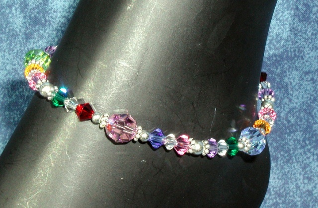 Crystal Multi-Color Anklet