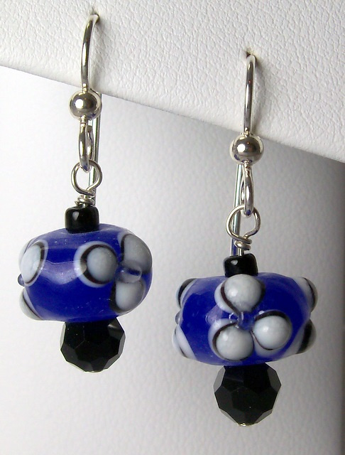 Blue Flower Earrings