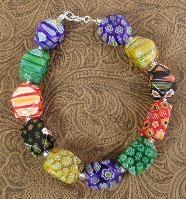 Millefiori Glass Bracelet