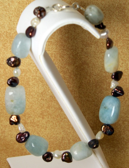 Aquamarine Nugget Bracelet