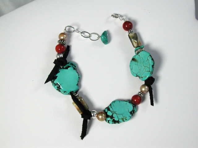 Turquoise Slab Mix Bracelet