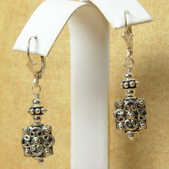 NEW! Bali Ornate Square Earrings