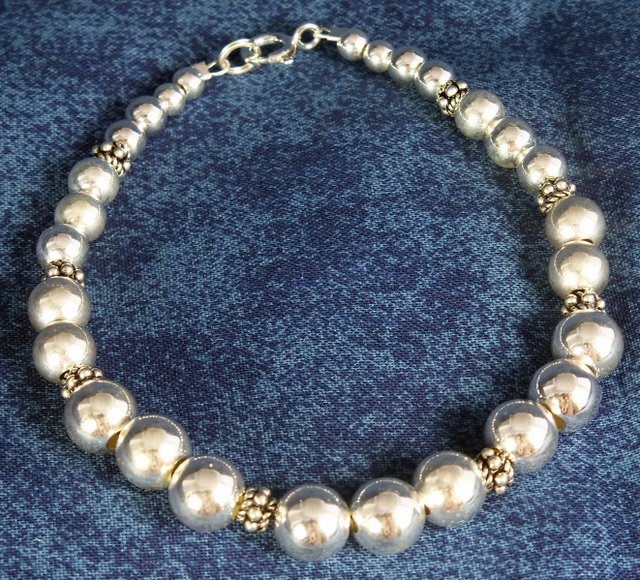 Graduated Sterling Silver Bracelet