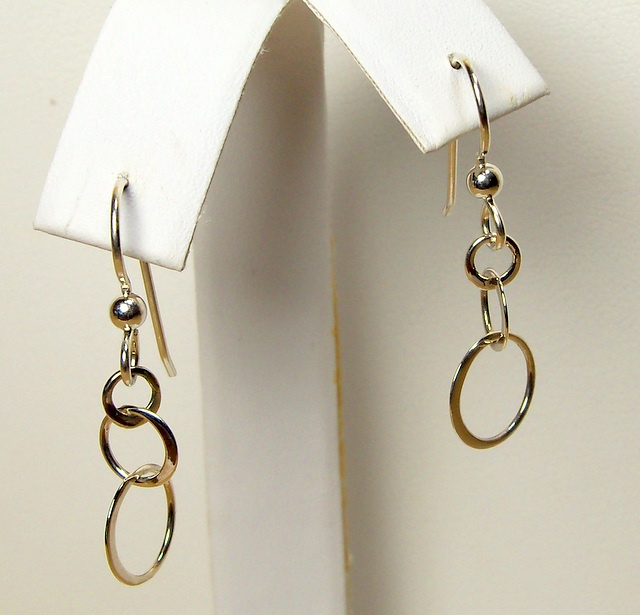 NEW! Layered Sterling Circle Earrings