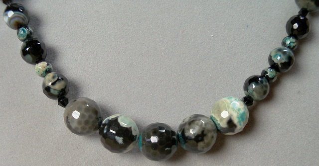 NEW! Palace Green Agate and Crystal Necklace