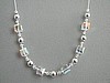 Aurora Borealis Cubes and Silver Necklace