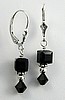 Jet Swarovski Crystal Earrings