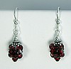 Red Swarovski Cluster Earrings