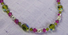 NEW! Swarovski Olive and Fuschia Necklace