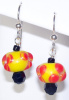 Yellow and Orange Flower Earrings