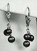 Grey Pearl Cluster Earrings