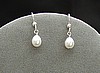 White Pearl Teardrop Earrings
