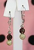 Feldspath Graphic and Smokey Quartz Earrings