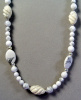 NEW! Howlite Carved Twist and Silver Necklace
