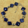 NEW! Sodalite Diamonds and Bali Silver Bracelet