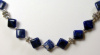 NEW! Sodalite Diamonds and Bali Silver Necklace